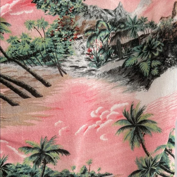 Cara Cara Strapless Maidstone Pink and Green Dress - Picture 3 of 6